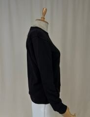 Siyah Nakışlı HRMS Sweatshirt