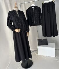 3D Cicek Detayli Ikili Takim