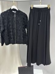 3D Cicek Detayli Ikili Takim