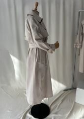 Su Geçirmez Premium Astarlı Uzun Trençkot