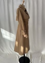 Su Geçirmez Premium Astarlı Uzun Trençkot