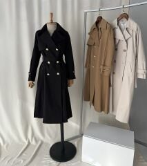 Su Geçirmez Premium Astarlı Uzun Trençkot