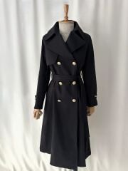 Su Geçirmez Premium Astarlı Uzun Trençkot