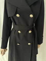 Su Geçirmez Premium Astarlı Uzun Trençkot