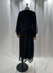 Dantel Detayli Astarli Balon Kol Ikili Takim