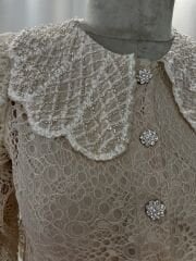 Dantel Detaylı Astarlı Balon Kol İkili Takım