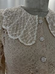 Dantel Detayli Astarli Balon Kol Ikili Takim