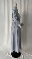 Ince Soft Cizgili Gomlek & Uzun Etek Takim