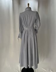 İnce Soft Çizgili Gömlek & Uzun Etek Takım