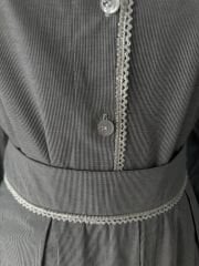 Ince Soft Cizgili Gomlek & Uzun Etek Takim